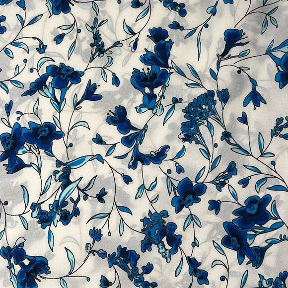 New French Connection Blue Floral Raglan Sleeve Blouse Size Small (315) - Picture 3 of 10